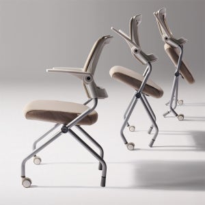 뷰티즈체어 접이식 서울대 학생 공부 바퀴없는 책상 의자 회의용 틸팅 조절, 1.W 올그레이