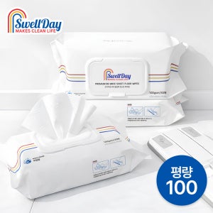 2+1 스웰데이 특대형 물걸레 청소포 30매입 3팩 평량 100 캡형 리필 일회용