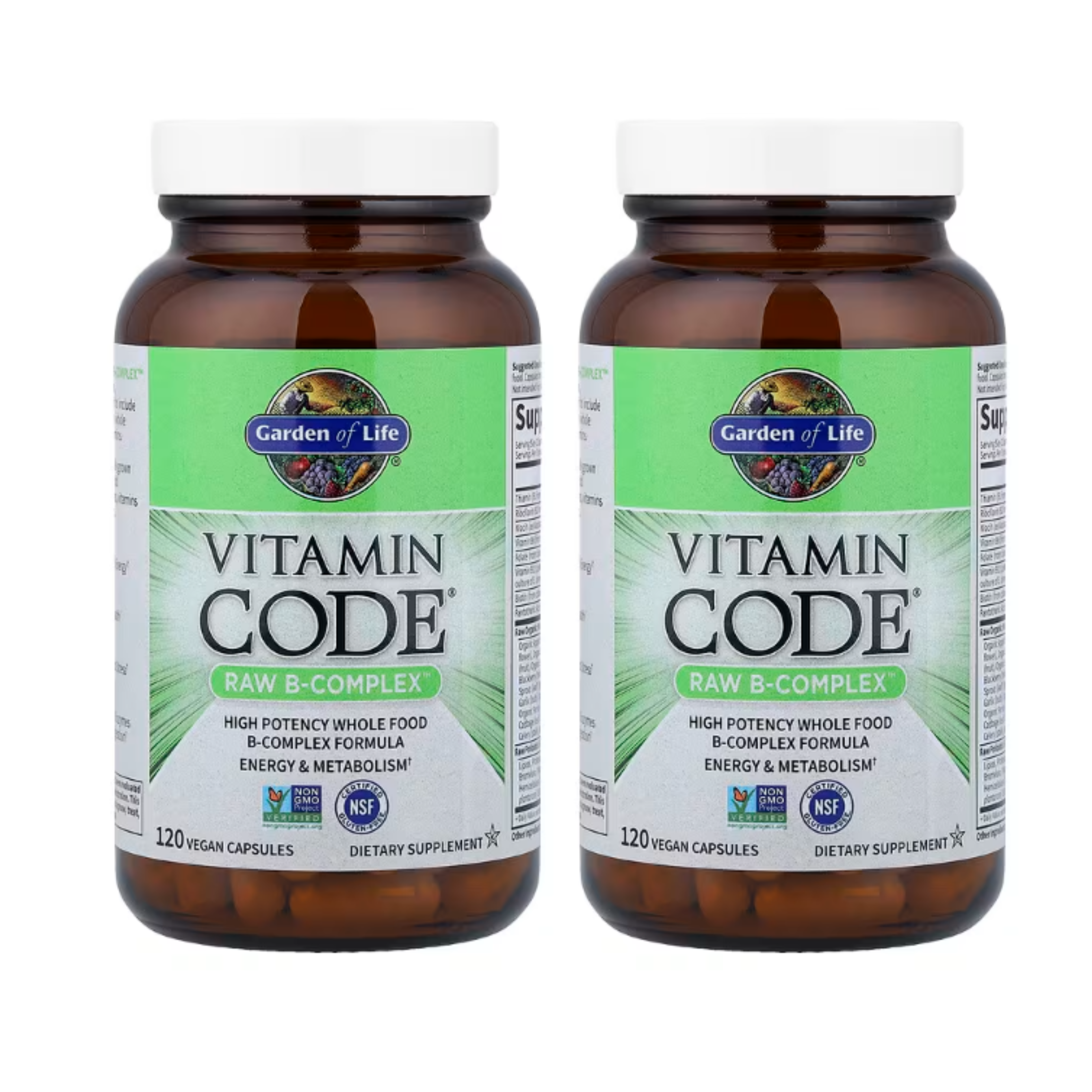 2통 <b>가든오브라이프</b> 비타민B 복합체 베지캡슐120