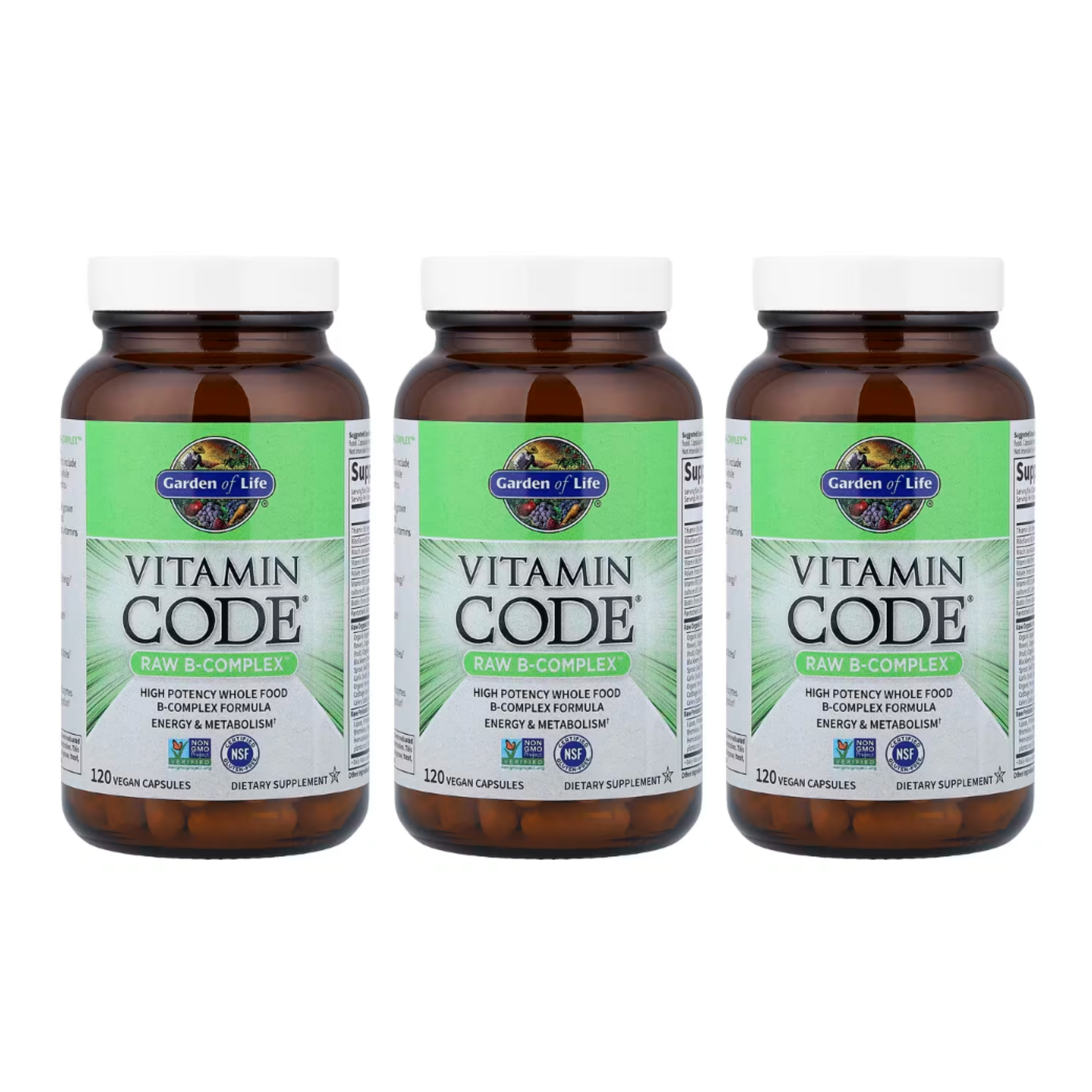3통 <b>가든오브라이프</b> 비타민B 복합체 베지캡슐120