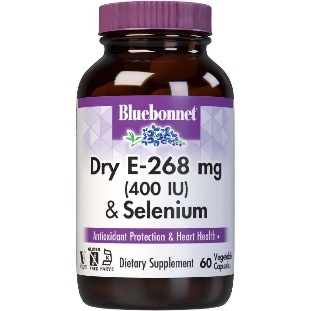 BlueBonnet <b>드라이</b> E-400 IU <b>플러스 셀레늄</b> 베지 캡슐 60개입