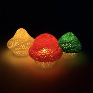 3색 버섯 무드등 3D프린팅 감성 조명 침실 수면등 수유등 탁상용 스탠드 인테리어 소품