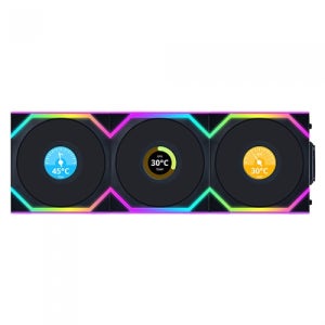 리안리 UNl FAN SL Wireless LCD 120 블랙, 3팩