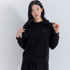 (2컬러) 에센셜 스몰 자수 코듀로이 후드 티셔츠 LSTSPA71