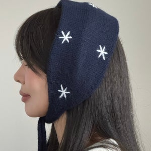 별자수 스티치 니트 귀마개 귀도리