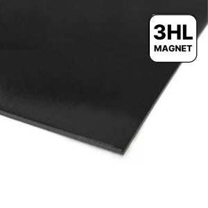 고무 판 자석 이방성 강력형 300x300mm, 두께 1mm 3M양면테이프 부착