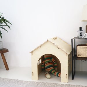 캐빈펫하우스1 다우드 자작나무 펫하우스 조립형 고양이 강아지 집