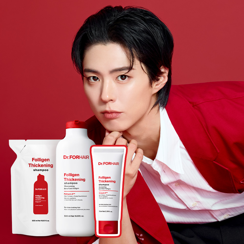 닥터포헤어 저자극 볼륨강화 <b>탈모</b>샴푸 폴리젠 씨크닝 샴푸 대용량 500ml+500ml리필+100ml