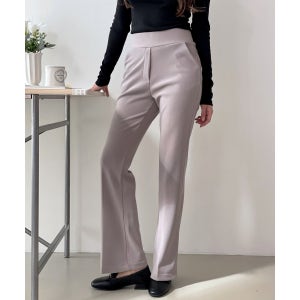 여성 융기모 슬림 부츠컷 슬랙스 넓은밴딩 부드러운 밍크안감 겨울 데일리 롱슬랙스