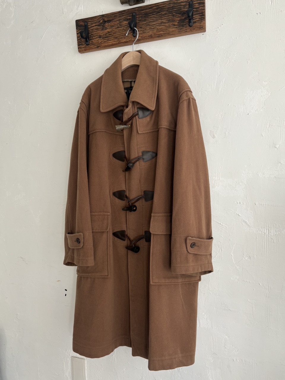 (중고) Burberry 버버리 브라운 울 더플코트