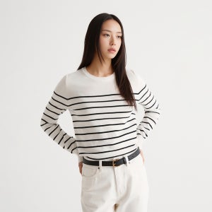 [N배송][소프트얀] 스파오 여성 라운드넥 니트 SPKWG23W01