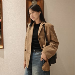 [슈퍼적립][N배송][신세틱레더] 스파오 여성 스웨이드 테일러드 재킷 SPJLG49W01