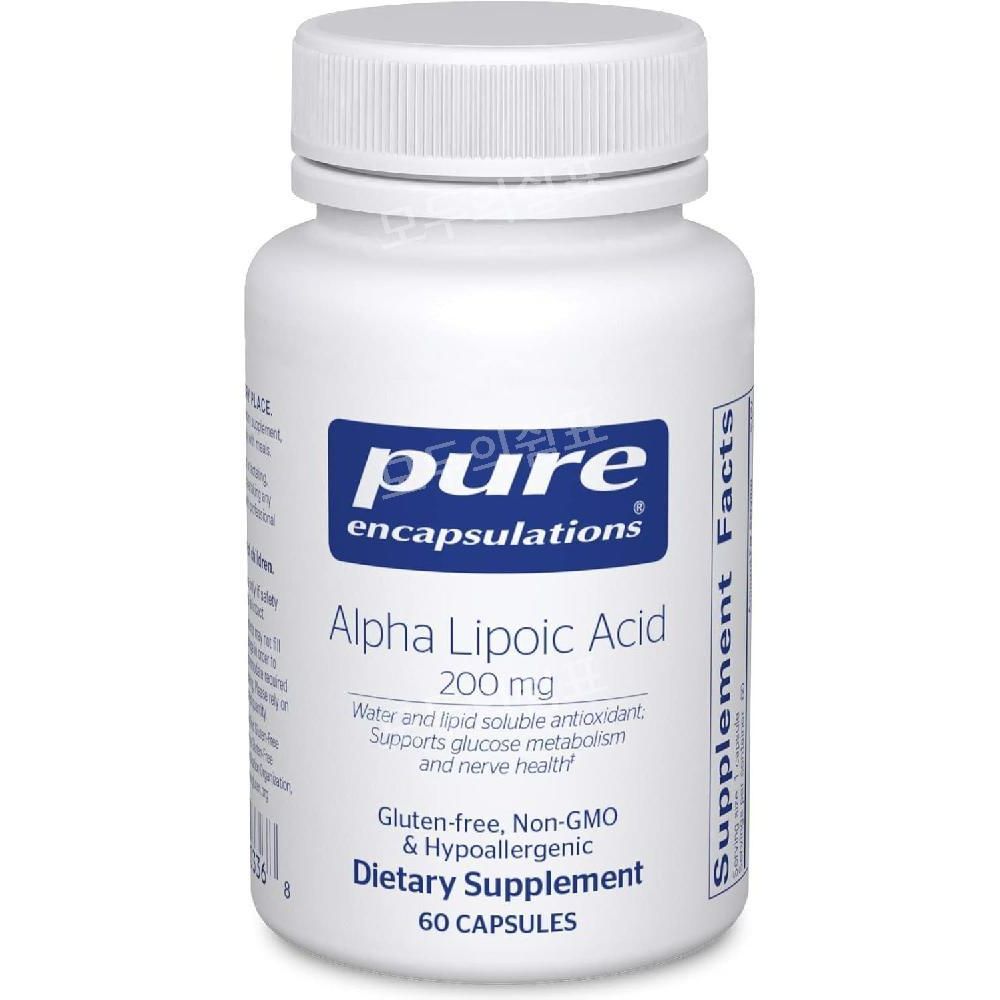 <b>퓨어인캡슐레이션 알파리포산</b> ALA 200mg 60캡슐