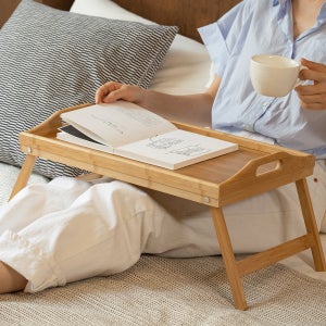 원목 접이식 베드 트레이 이동식 미니 좌식 보조 테이블