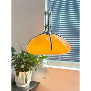 1960s vintage orange pendant light