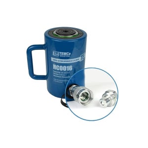TEMCo HC0016 - 유압 실린더 램 싱글 액팅 50톤 4인치 스트로크(옵션 톤수 사용 가능) 10 TON 4 Inch Stroke