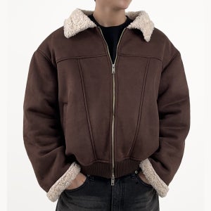 헤비 스웨이드 양털 무스탕 겨울아우터 남성무스탕 스웨이드재킷