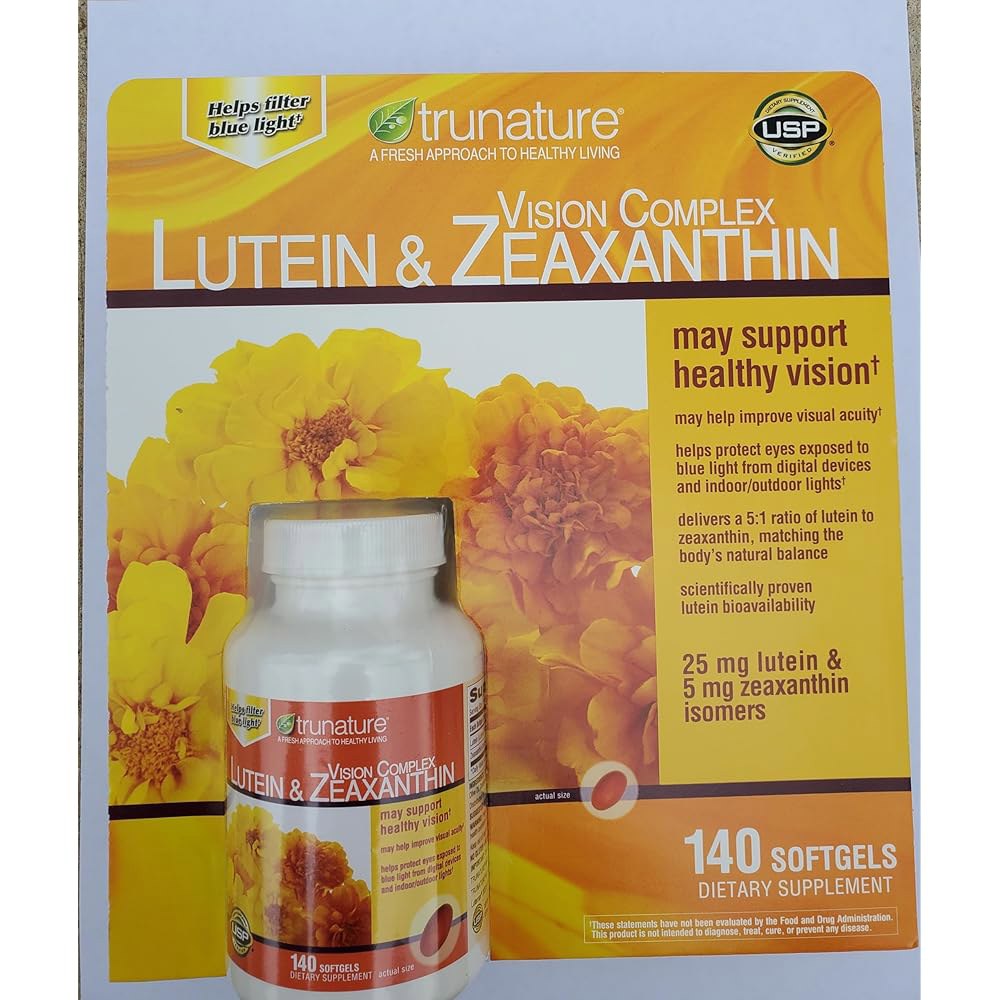 트루 네이처 비전 콤플렉스 <b>루테인</b> &amp; 제아잔틴, 140개의 소프트젤 번들
