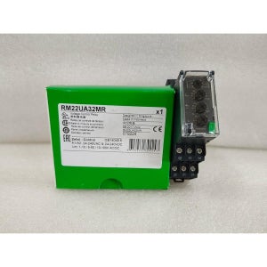 RM22UA32MR, 단상 전압 제어 릴레이, 저전압 및 과전압 모니터링, 측정 범위 1... 100V AC/DC, 2C/O, 리셋 시간 1500ms, 패키징, 사용한 적 없음,
