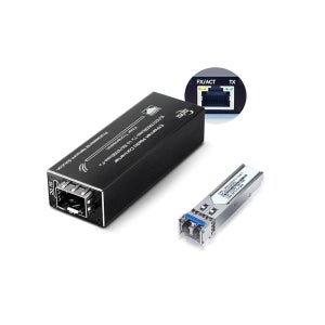 Mxtgifar 미니 기가비트 파이버 미디어 컨버터 10/100/1000Mbps, SFP 모듈(SM 듀얼 1310nm 20km), USB 타입-C 5V 전원 입력, IP 카메라