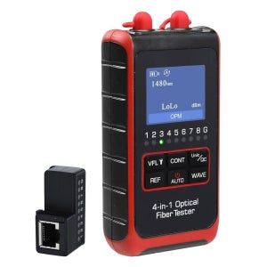 JuviPrice 4 in 1 광 전력 측정기 네트워크 테스터 FC /SC /ST 인터페이스 광섬유 RJ45 테스터용 충전식 LCD 디지털 케이블