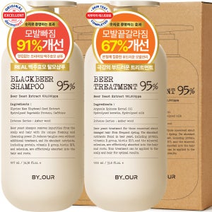 바이아우어 맥주효모 탈모샴푸 1000ml + 맥주효모 단백질 트리트먼트 1000ml