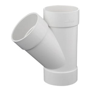 배수 폐기물 및 환기구 PVC 파이프 피팅 연결 커플링 어댑터 흰색(2인치)을 위한 2인치 45도 와이 DWV 위생 Y-TEE 거리 1-1/2 Inches