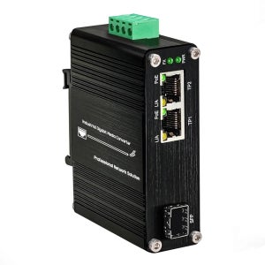 SFP 슬롯, 30W IEEE 802.3af /at, DIN-레일 마운트, 12~48V 와이드 레인지 DC 입력 /반이중, 자동 MDI/MDI-X를 갖춘 산업용 2포트 기가비트