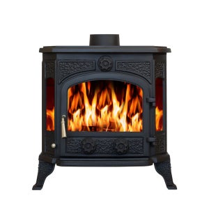 신일금속 입체적 3면유리디자인 노출형 주물변난로 가정용 거실 SL-096 편리한