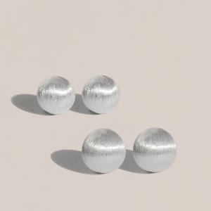 925실버 무광 은 볼귀걸이 소엔/ Soen