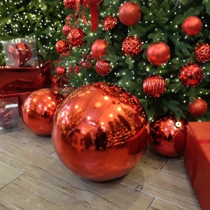 겨울 소품 크리스마스 빅사이즈 트리볼 레드 큰공 트리 장식 30cm