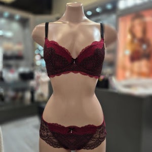 에블린 [노와이어] 타탄체크 블린 브라,헴팬티세트 EBBRG1145M, EBWQG1140M