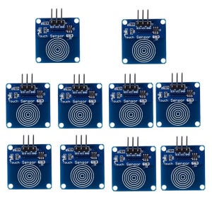 하이렛고 10pcs TTP223B 정전식 터치 스위치 모듈 센서 디지털 DC 2~5.5V Small (Pack of 2)