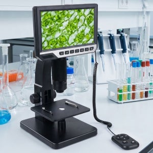 동영상 촬영 현미경 2000배율 7인치 LCD 액정 모니터 리모컨 듀얼렌즈 전자 현미경