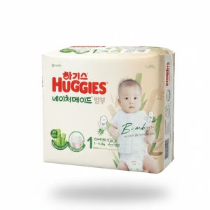하기스 네이처메이드 밤부 아기 기저귀 밴드형 204매 (3팩)