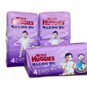 2025 생산 하기스 맥스 드라이 아기 기저귀 밴드형 68개 x 3팩