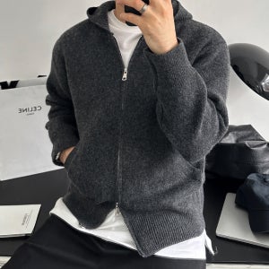 루시드 미니멀 울니트 후드집업 (4color)