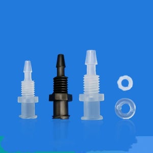 100 /pk 격벽 피팅 - 루어-바베어 어댑터, 등급 루어 피팅(너트, 2개, 투명) 1.6 barb-Female Luer Bulk