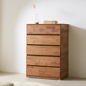 엘제이 속깊은러버 5단 800 원목 광폭서랍장 협탁 와이드 거실장 월넛