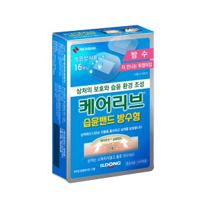 케어리브 습윤밴드 방수형 투명타입 작은상처용 16매입 (도트형) 밴드 일동제약