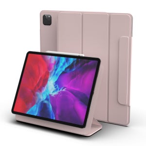 로랜텍 애플펜슬 마그네틱 폴리오 스마트커버 케이스 핑크, 아이패드 프로 33cm(13인치) M4-M5