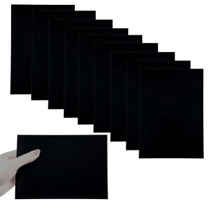HXymxkeqi 10Pcs 블랙 양극 산화 알루미늄 시트 5 x 7 1/32 (0.8mm) 조각, DIY 제작, 사인 홈 데코용 내식 금속판 5 7inches Black 6