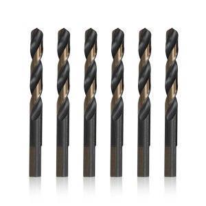 드릴 아메리카 13/32인치 고속 스틸 블랙 & 골드 KFD 스플릿 포인트 비트 3플랫 섕크(6팩), KFDML 시리즈 1/2 inches