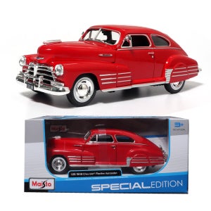마이스토 1:25 1948 쉐보레 플릿라인 에어로세단 레드 올드카 클래식카 다이캐스트 모형차