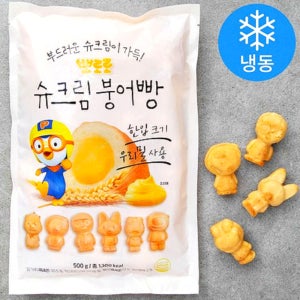 어니스트에프앤비 뽀로로 슈크림 붕어빵 (냉동) 500g 1개