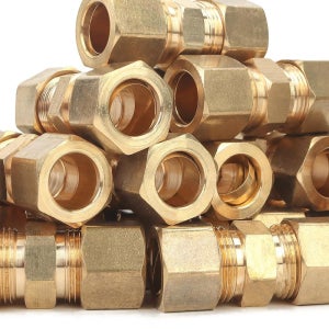 LTWFITING 1/2인치 OD 압축 유니언, 브라스 피팅(5팩) 3 1/2 OD