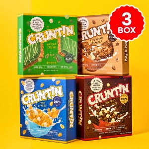 [3Box] 크런틴 크런치볼 단백질쉐이크 맛있는 식사대용 파우치 혼합 (-24%) 15팩
