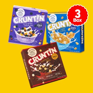 [3Box] 크런틴 크런치볼 단백질쉐이크 맛있는 식사대용 파우치 혼합 (-24%) 15팩
