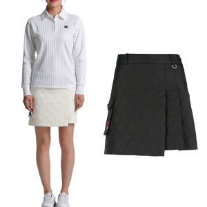 벤시아 여성 플리츠 패딩 큐롯 골프스커트 BEYD25W134W