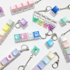 LED 키보드 키캡키링 딸각이 키캡 키링 1구 4구